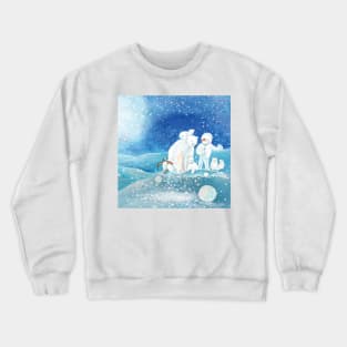 Arctic Animals and Snowman Crewneck Sweatshirt
